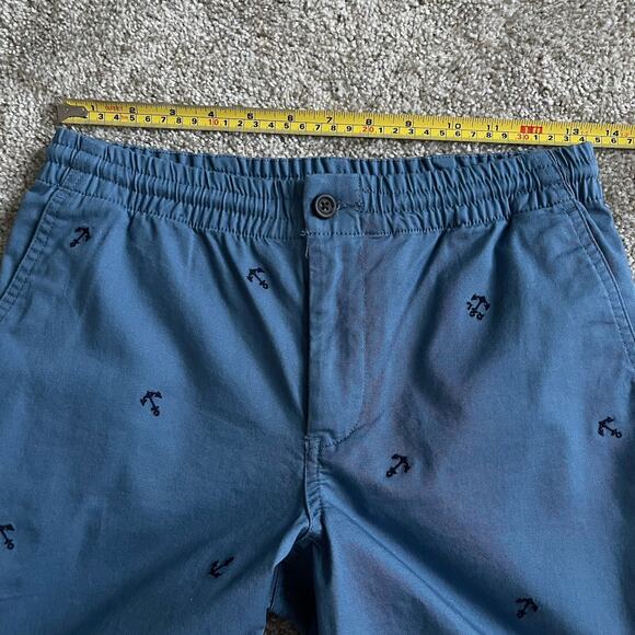 Polo Ralph Lauren Boys Drawstring Chino Shorts 14 Blue Allover Anchor Embroidery - Picture 8 of 11